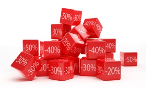 red discount cubes
